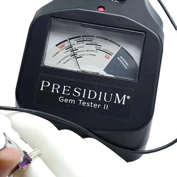 QJ Signed 925 Sterling Silver Light Purple Tourmaline Ring SZ 7.25 VTG - Picture 9 of 9